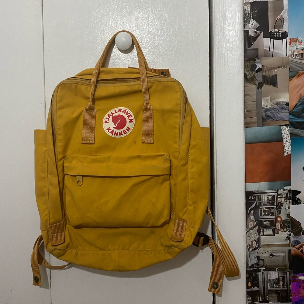 Fjallraven Kanken backpack in ochre
